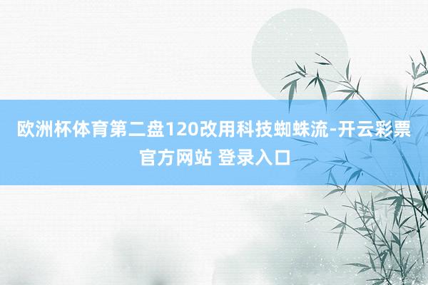 欧洲杯体育第二盘120改用科技蜘蛛流-开云彩票官方网站 登录入口
