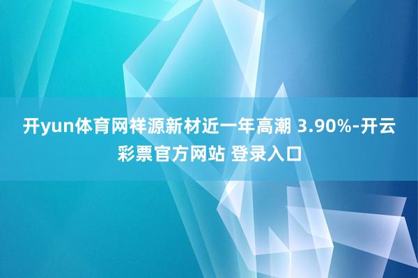 开yun体育网祥源新材近一年高潮 3.90%-开云彩票官方网站 登录入口