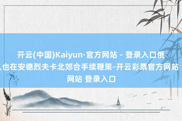 开云(中国)Kaiyun·官方网站 - 登录入口俄军突击队也在安德烈夫卡北郊合手续鞭策-开云彩票官方网站 登录入口