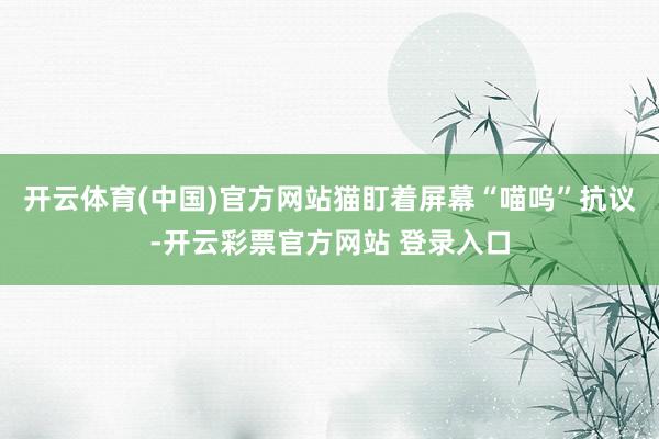 开云体育(中国)官方网站猫盯着屏幕“喵呜”抗议-开云彩票官方网站 登录入口
